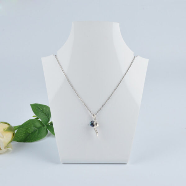 AJD-008 white acrylic jewelry display necklace stand285x170x80mm