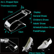 ASD-008 弧L款1有机玻璃鞋子展示架托架高端品牌陈列高跟鞋休闲皮鞋亚克力鞋支架副本