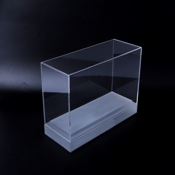 BCT-002Acustom clear acrylic display case with white base1